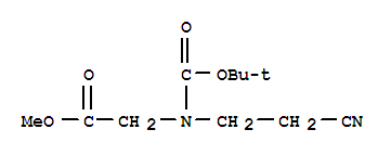 2-(叔丁氧基羰基(2-氰基乙基)氨基)乙酸甲酯結(jié)構(gòu)式_266353-19-9結(jié)構(gòu)式 2-(叔丁氧基羰基(2-氰基乙基)氨基)乙酸甲酯結(jié)構(gòu)式_266353-19-9結(jié)構(gòu)式