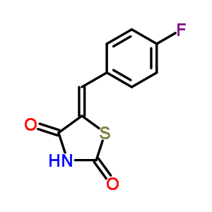 (Z)-5-(4-氟亞芐基)噻唑烷-2,4-二酮結構式_291536-35-1結構式 (Z)-5-(4-氟亞芐基)噻唑烷-2,4-二酮結構式_291536-35-1結構式