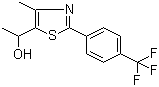 1-(4-甲基-2-(4-(三氟甲基)苯基)噻唑-5-基)乙醇結(jié)構(gòu)式_438577-62-9結(jié)構(gòu)式 1-(4-甲基-2-(4-(三氟甲基)苯基)噻唑-5-基)乙醇結(jié)構(gòu)式_438577-62-9結(jié)構(gòu)式