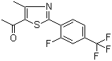 1-(2-(2-氟-4-(三氟甲基)苯基)-4-甲基噻唑-5-基)乙酮結構式_447406-74-8結構式 1-(2-(2-氟-4-(三氟甲基)苯基)-4-甲基噻唑-5-基)乙酮結構式_447406-74-8結構式
